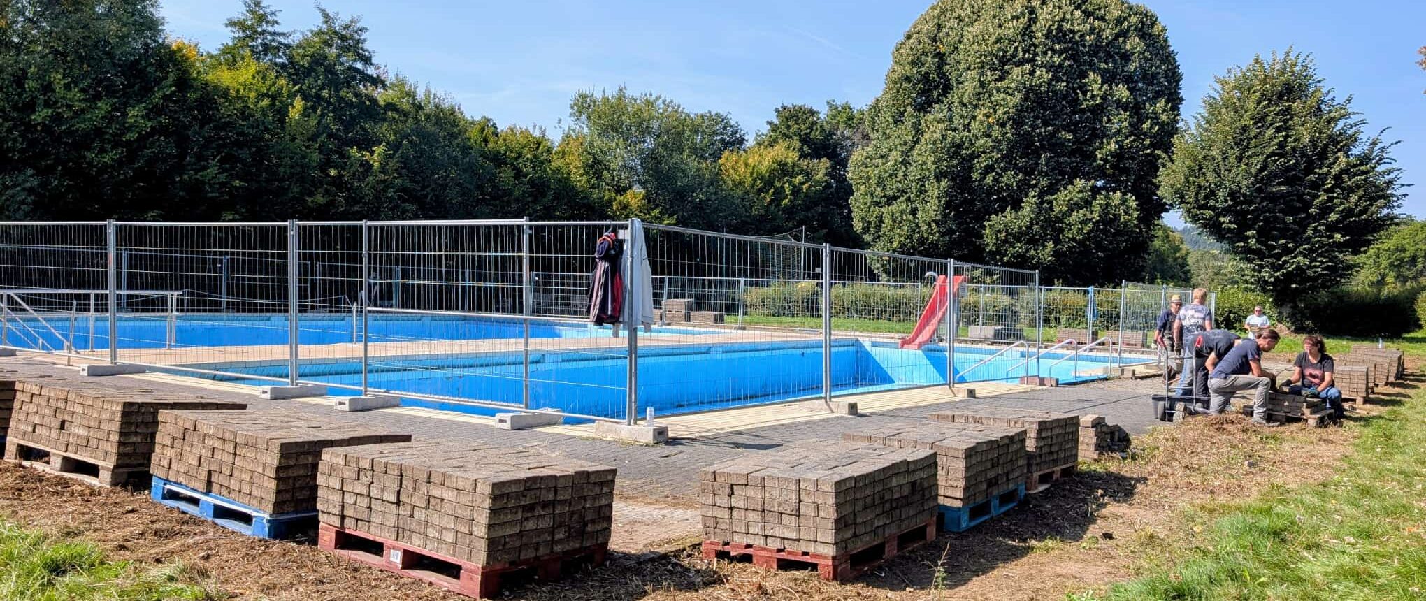 Arbeitseinsatz der Schwimmfreunde Weidenhausen
